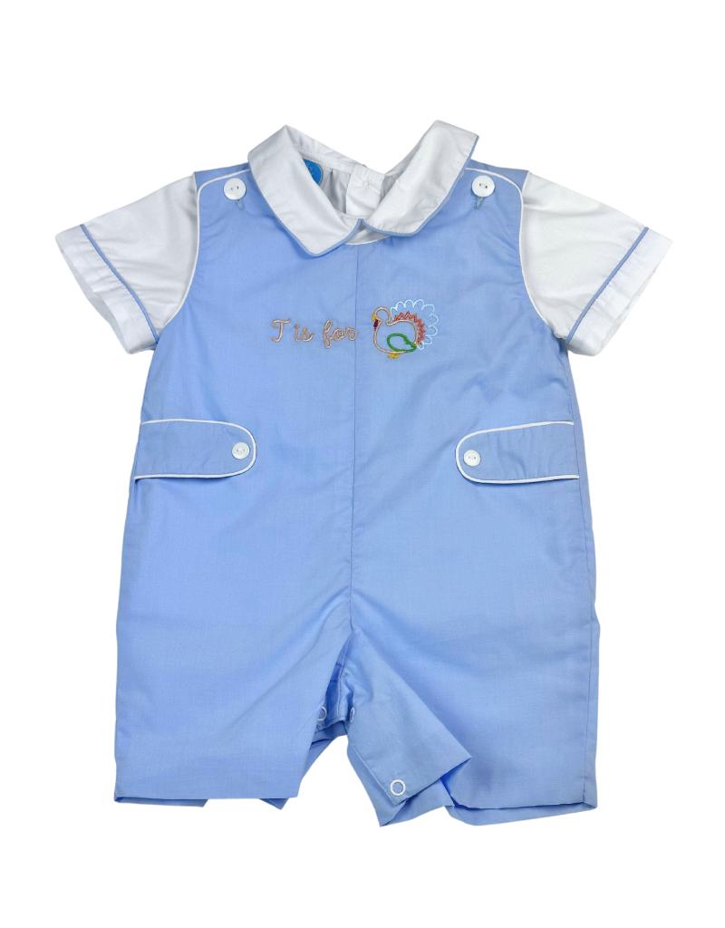 T is for Turkey Jon Jon with Piped Shirt