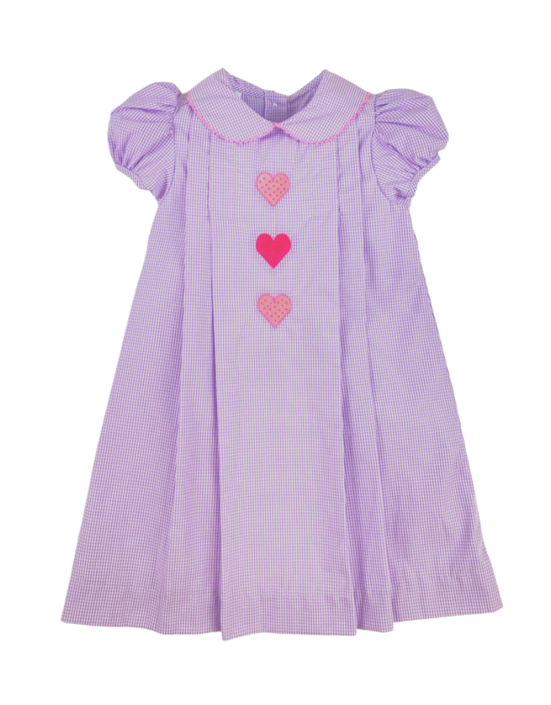 Lavender Gingham Heart Dress