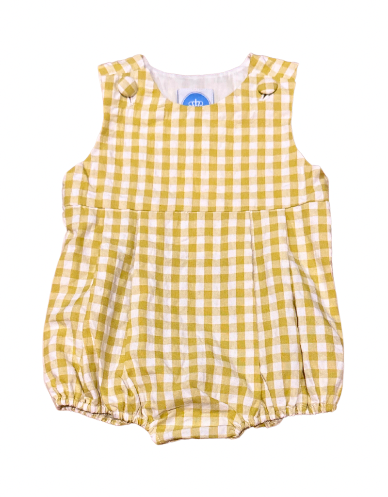 Yellow Check Boys Bubble