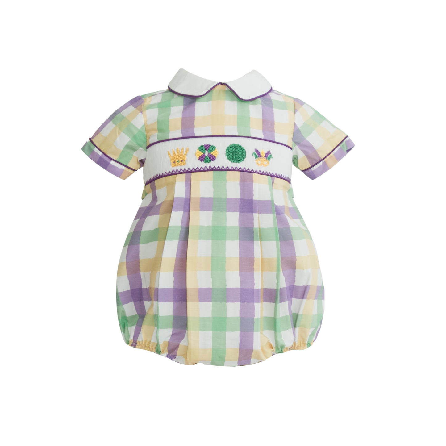 Conrad Plaid Mardi Gras Icons Bubble