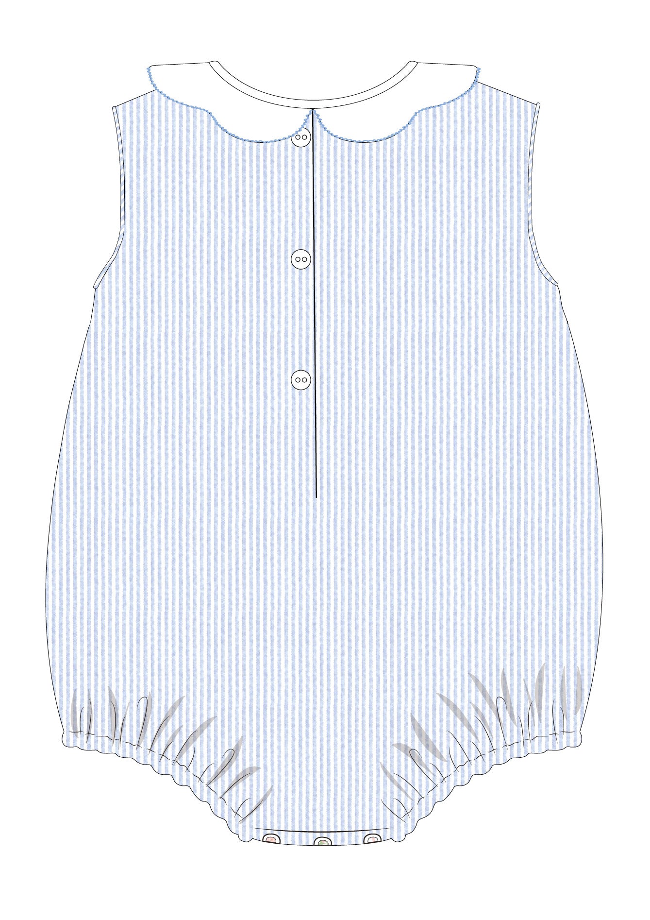 Miia Stars and Stripes Seersucker Pleat Bubble