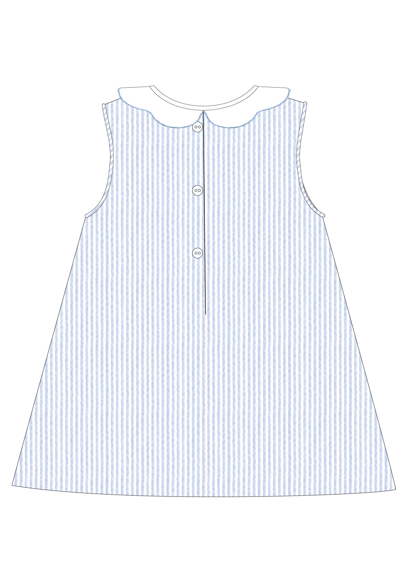 Miia Stars and Stripes Seersucker Pleat Dress