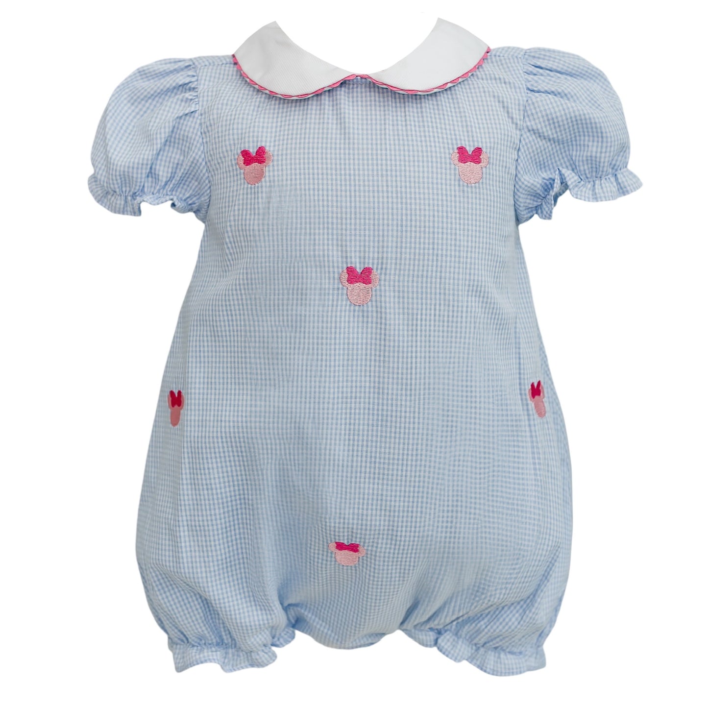 Minnie All Over Embroidered Collared Bubble