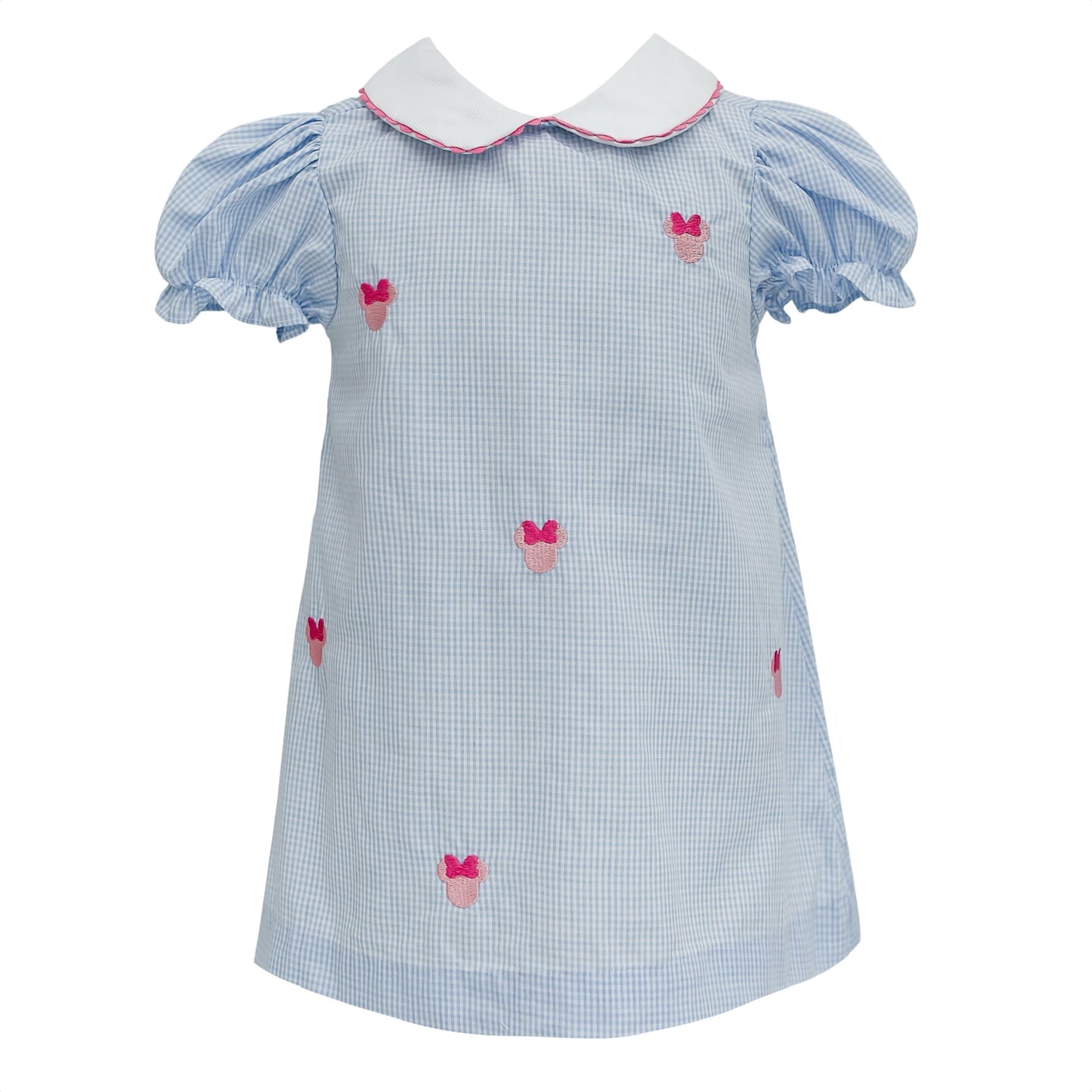 Minnie All Over Embroidered Collared Dress