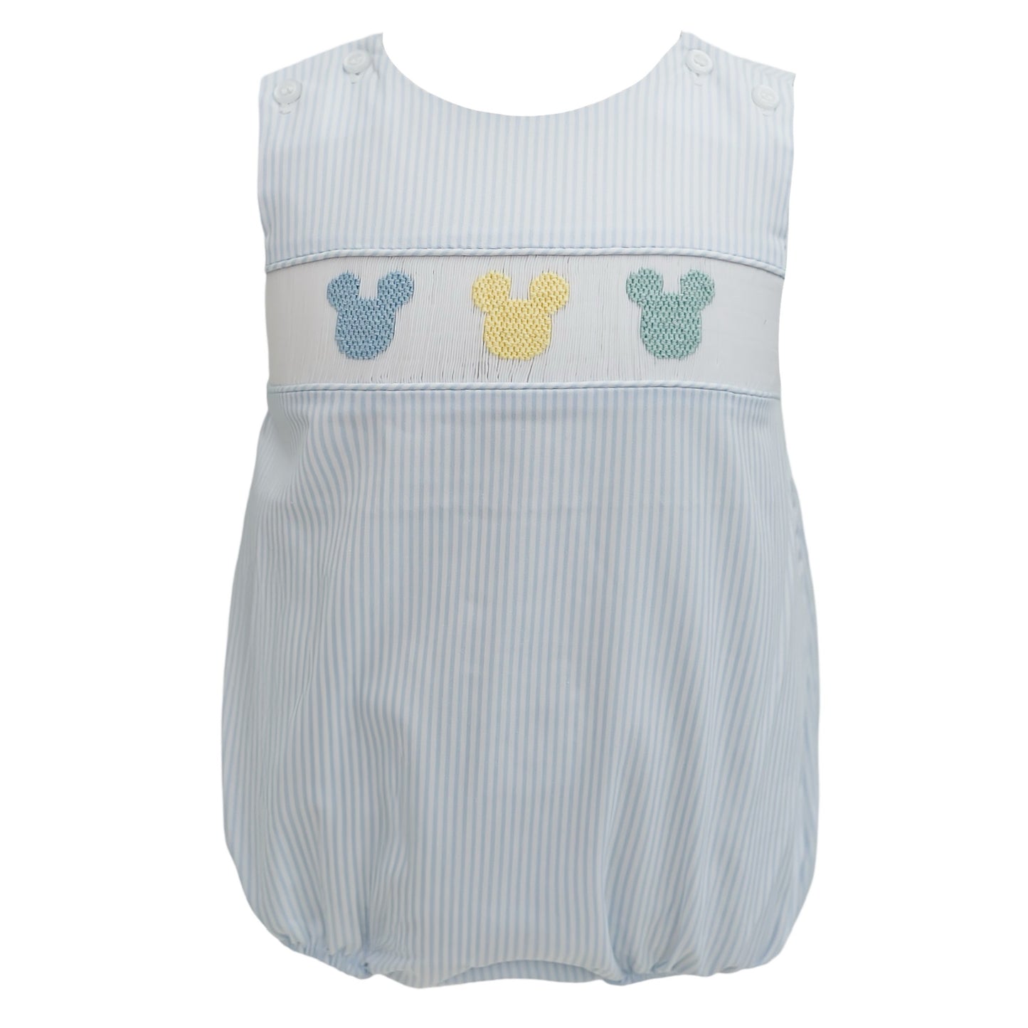 Smocked Mickey Stripe Bubble