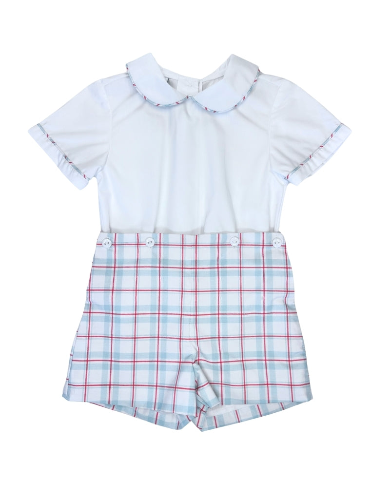 Fall Plaid Button on Short Set