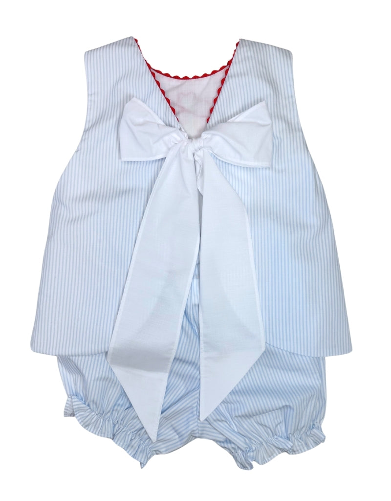 Blue Rebel Ric Rac Bow Bloomer Set
