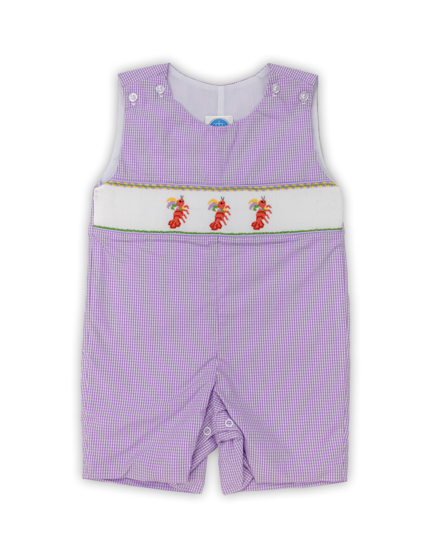 Mardi Gras Crawfish Smocked Jon Jon 2T