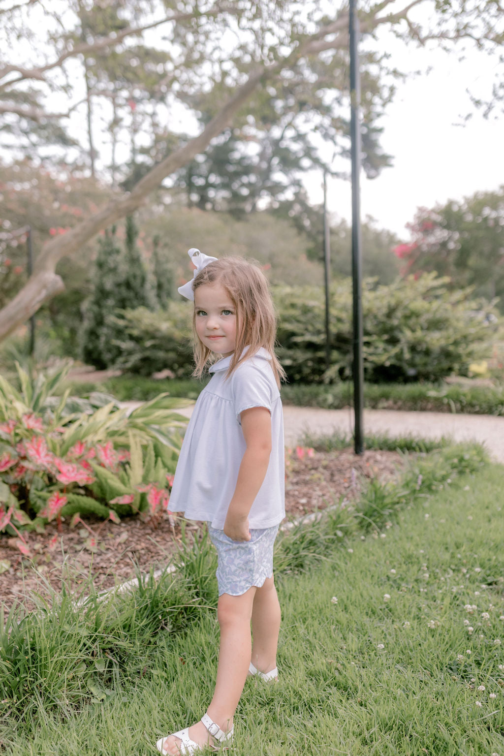 Pastel Floral Scallop Short Set