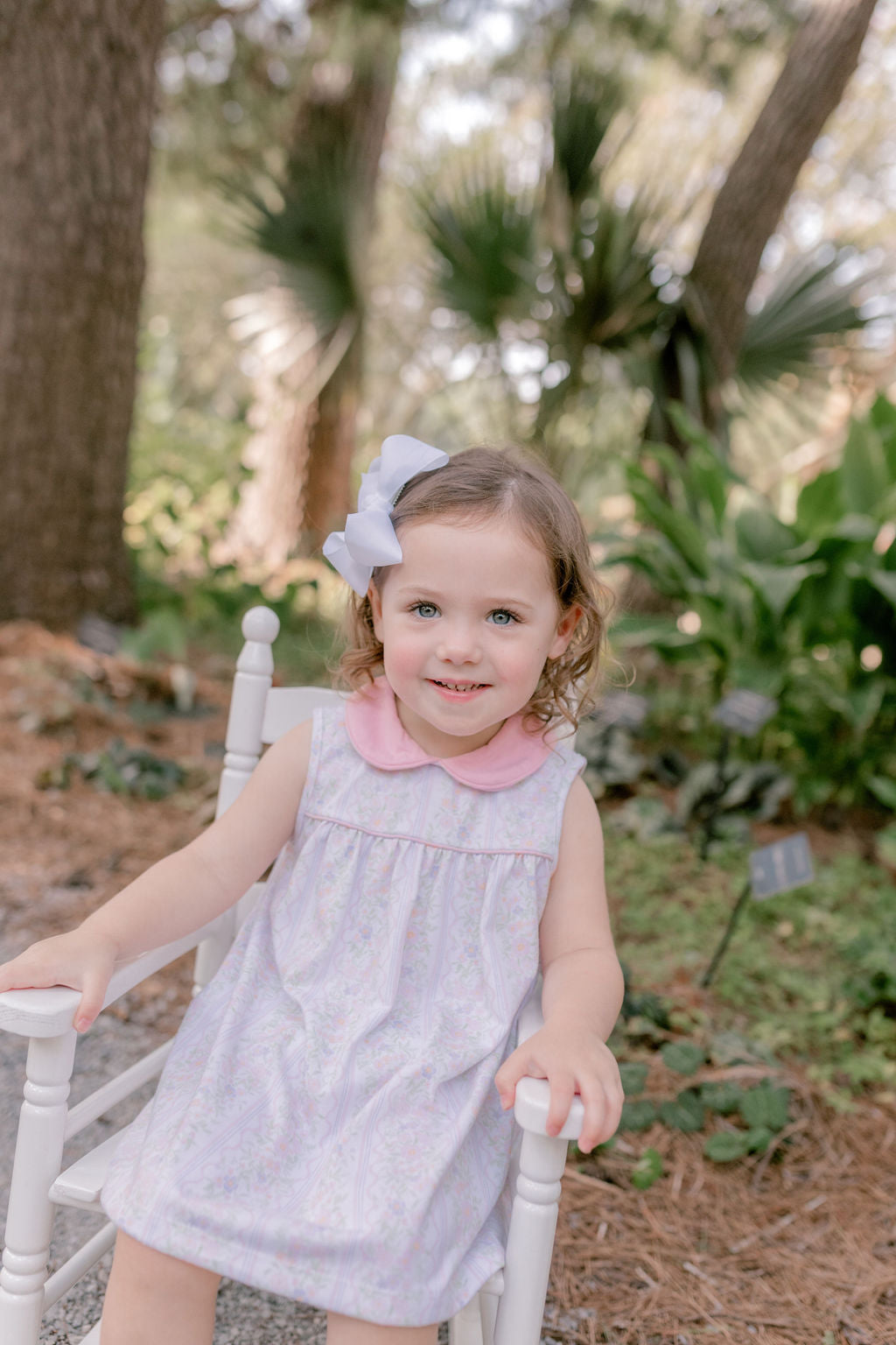 Pink Floral Stripe Knit Dress