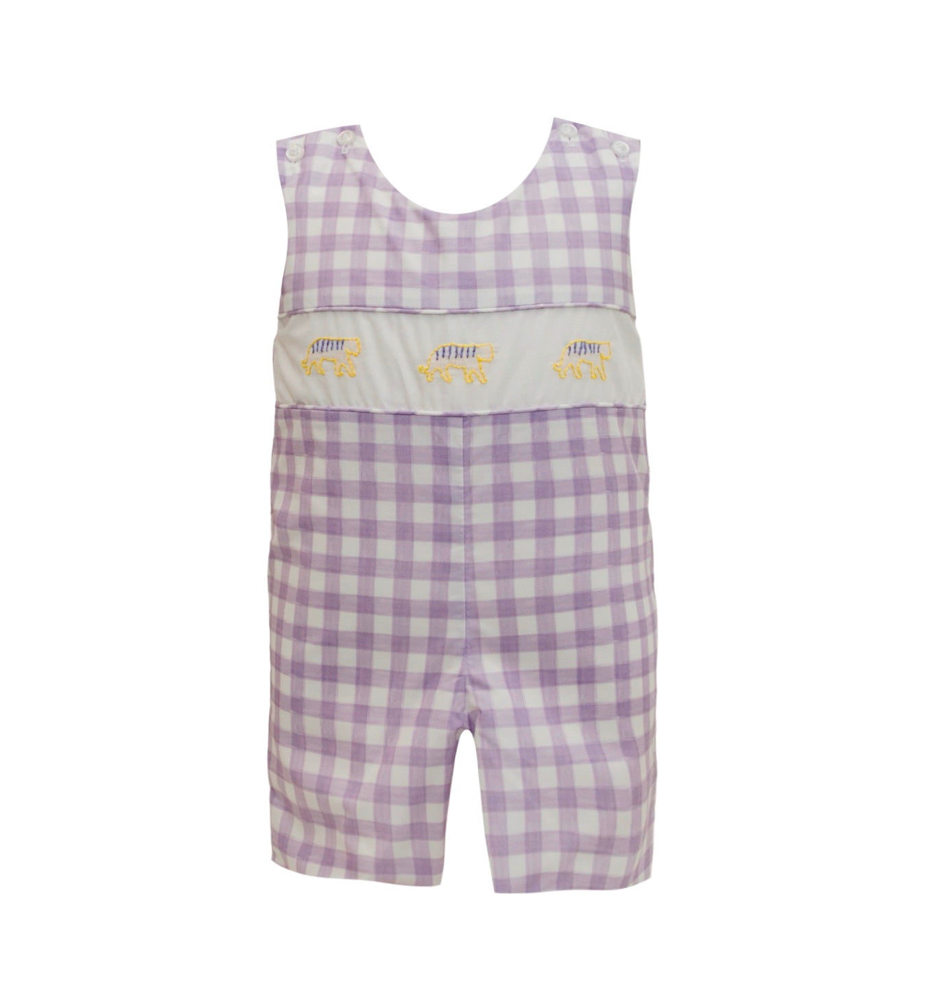 Watercolor Gingham Tiger Jon Jon