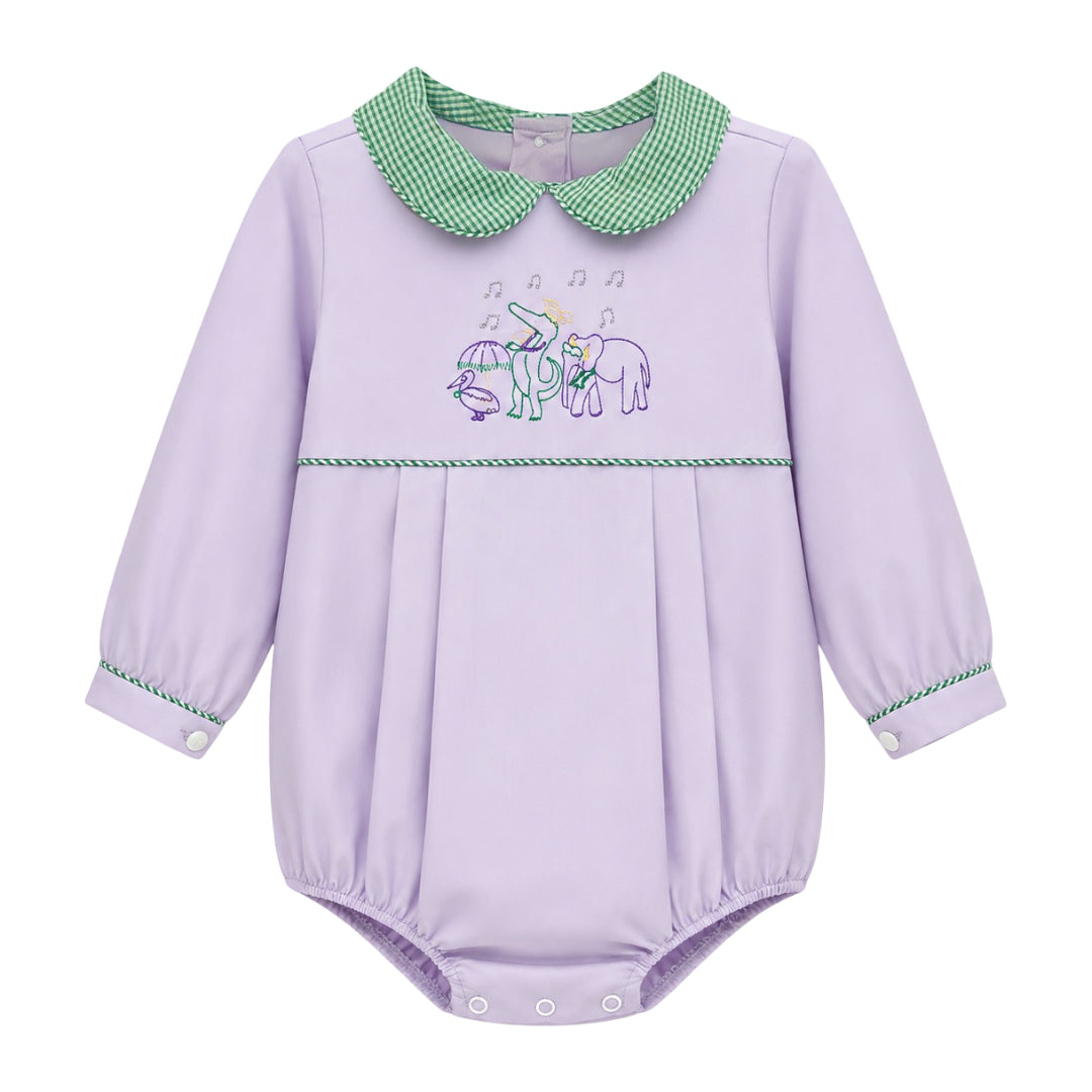 Henry Long Sleeve Bubble, Mardi Party Embroidery
