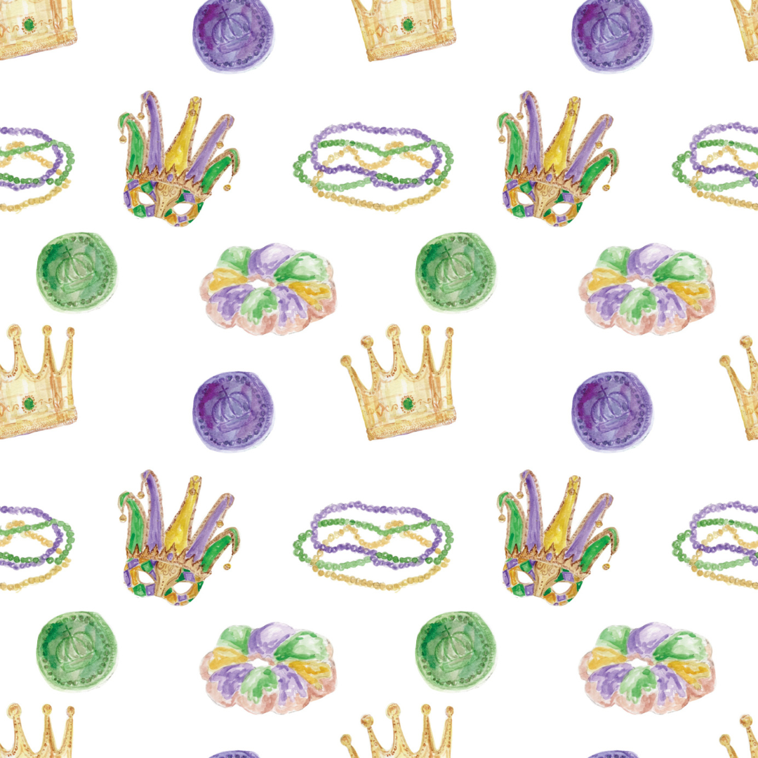 Emmett Mardi Gras Icons Print Jon Jon