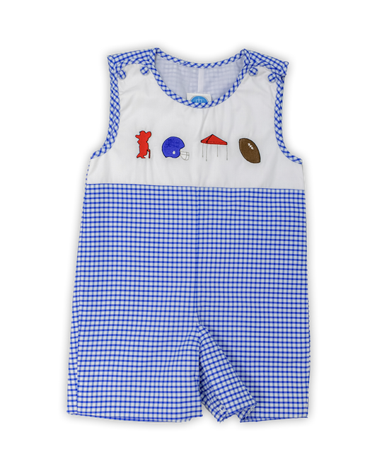 Blue Gingham Spirit Embroidered Jon Jon