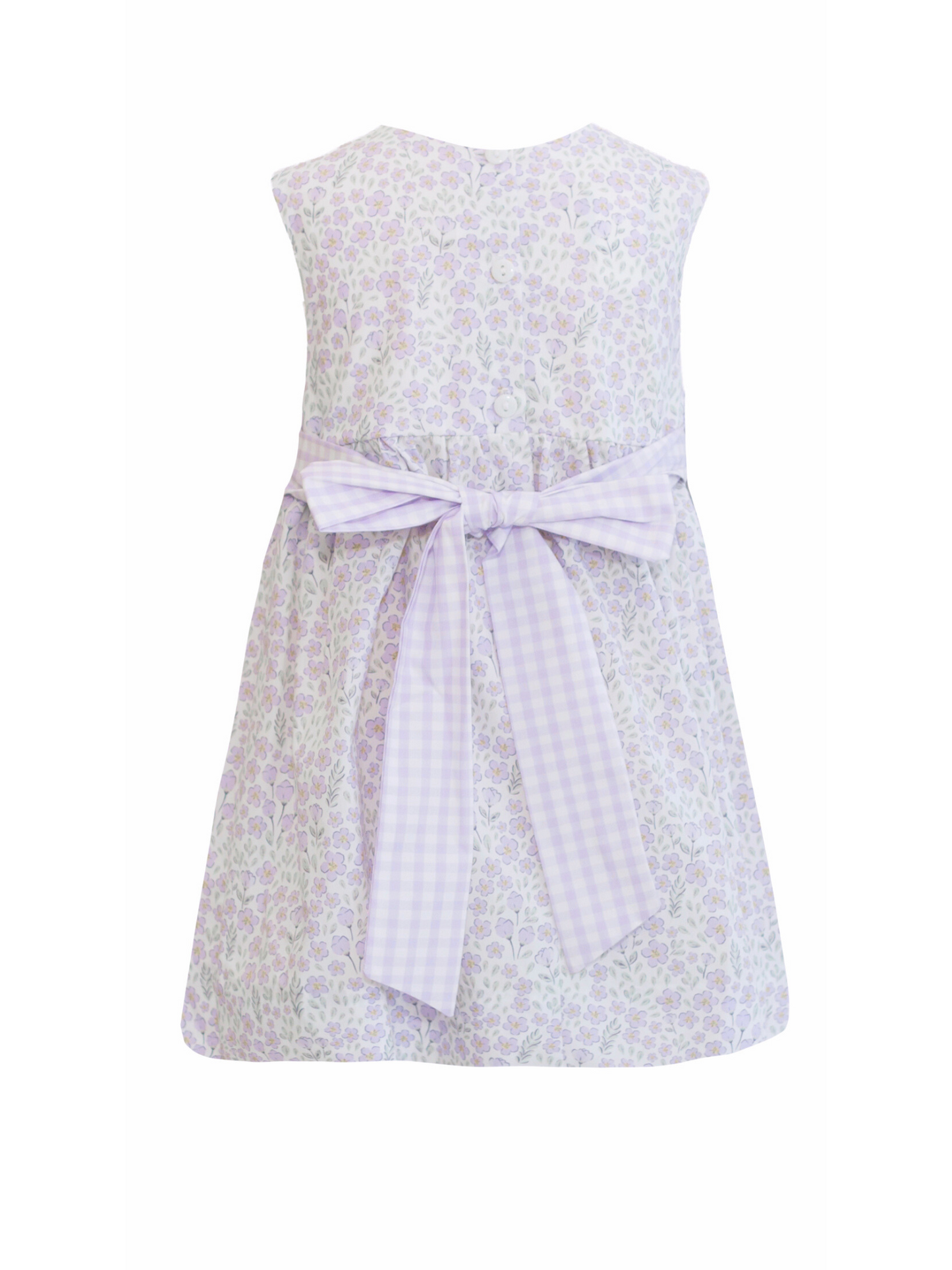 Avery Purple Floral Smocked Dress