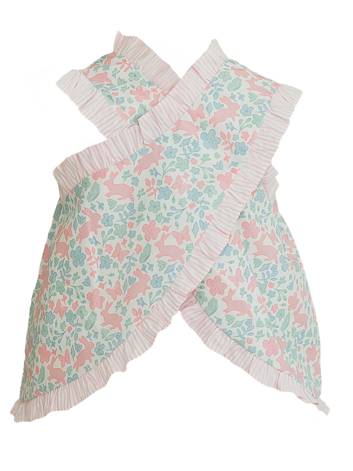 Amelia Bunny Floral Print Cross Back Bloomer Set