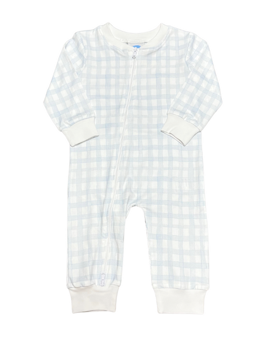 Watercolor Gingham Two-Way Zipper PJ