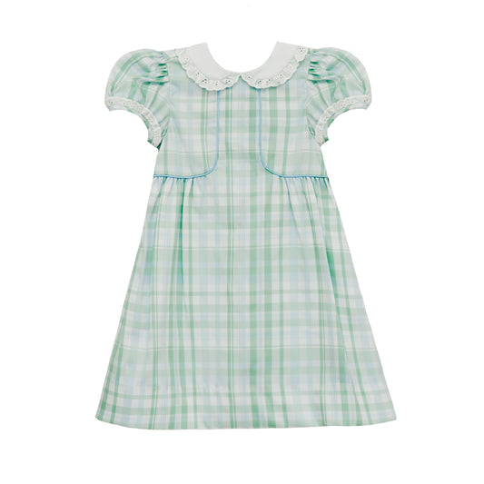 Emily Dress, Springwater Plaid