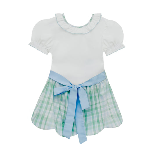 Madeline Skirt Set, Springwater Plaid