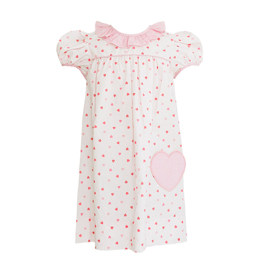Anabelle Pink Patch Heart Dress
