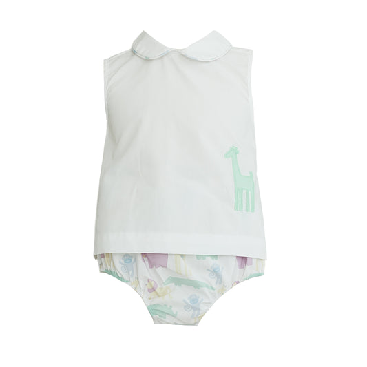 Andrew Zoo Print Giraffe Diaper Set