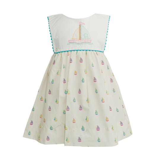 Pippa Sail Away Ric Rac Embroidered Dress