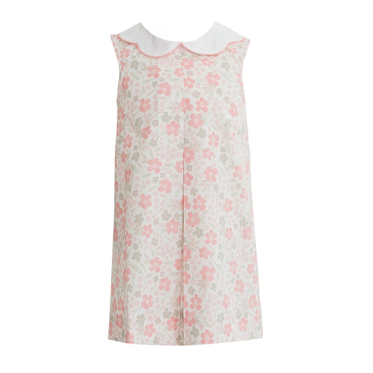 Miia Ditsy Peach Floral Pleat Dress