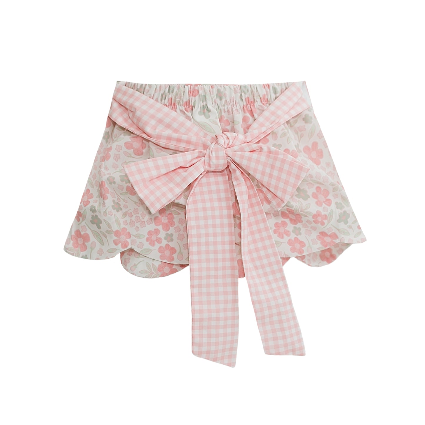 Madeline Ditsy Peach Floral Skirt Set