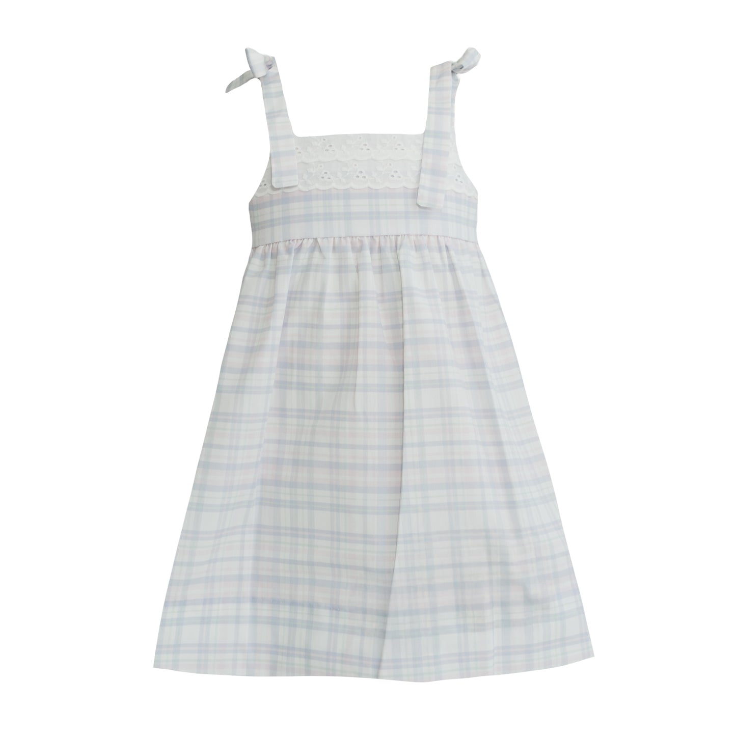Kinley Blue Spring Plaid Tie Dress
