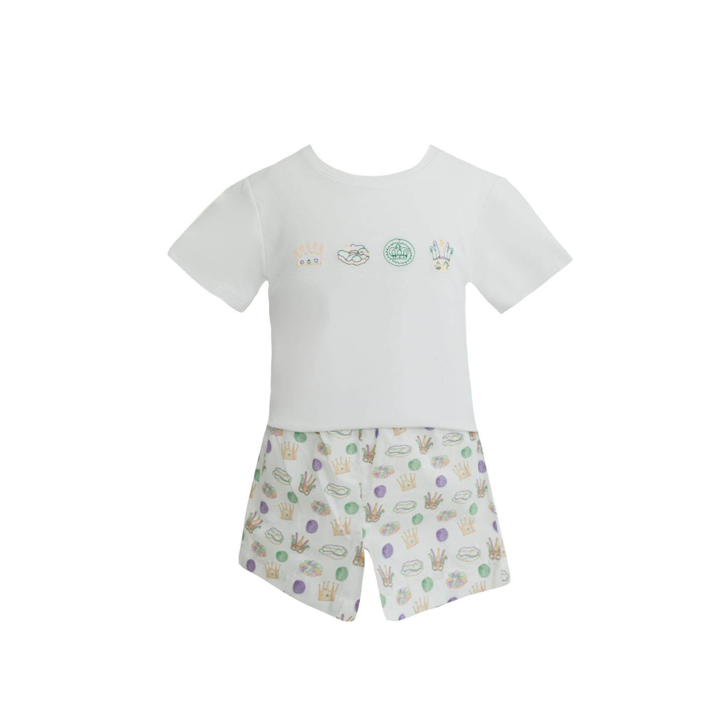 Tyler Mardi Gras Icons Print Short Set