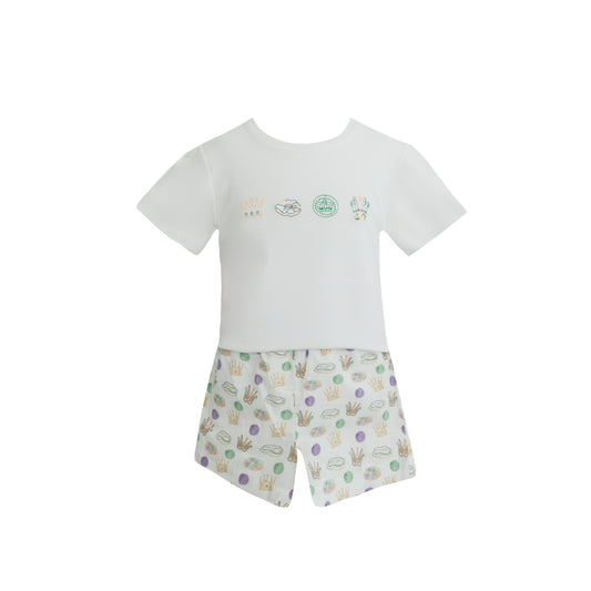 Tyler Mardi Gras Icons Print Short Set