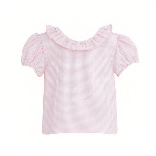 Camille Pink Gingham Blouse