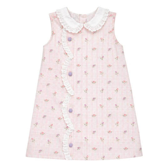 Claire Dress, Plaid Petals