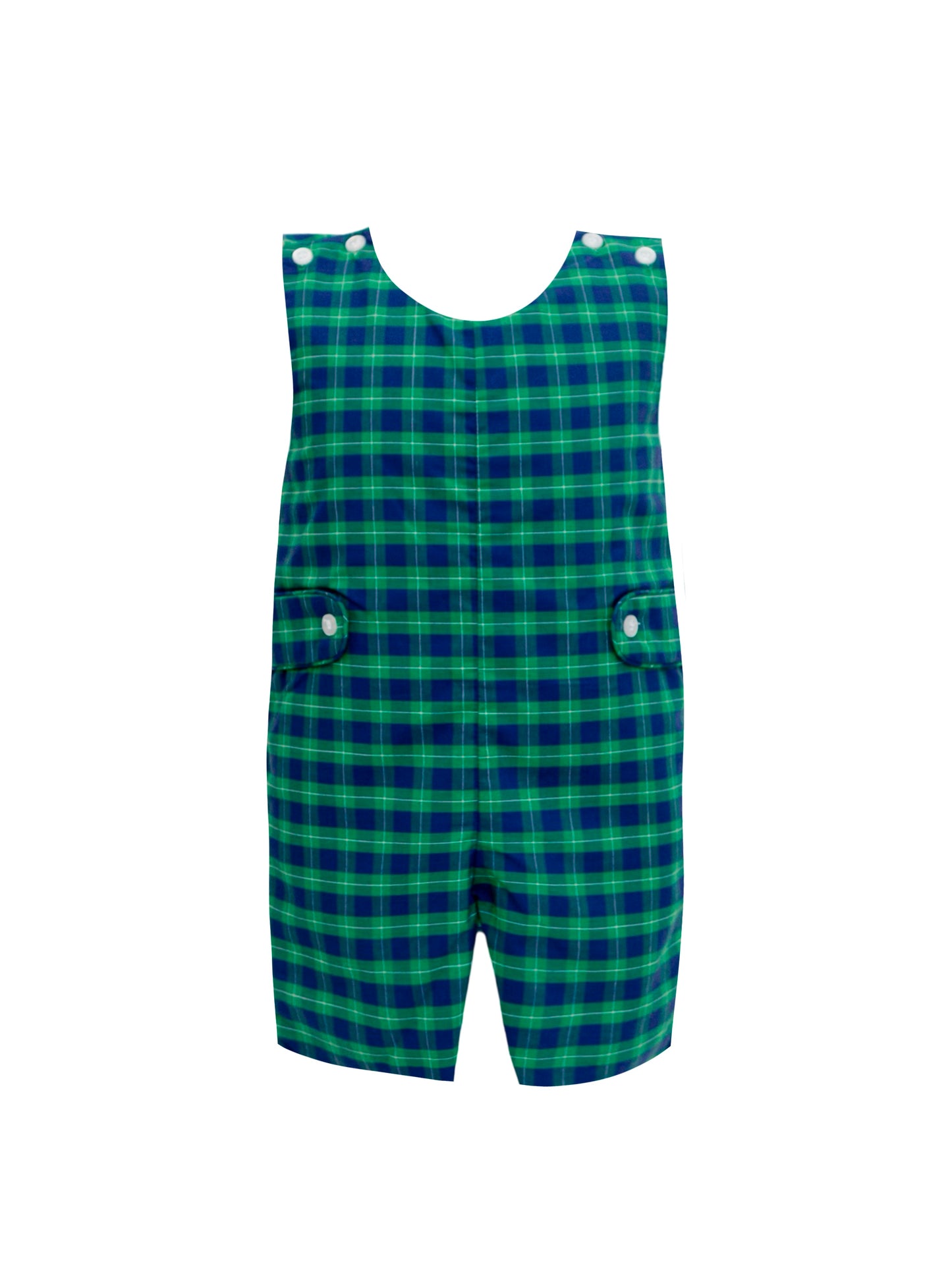 Navy and Green Plaid Jon Jon