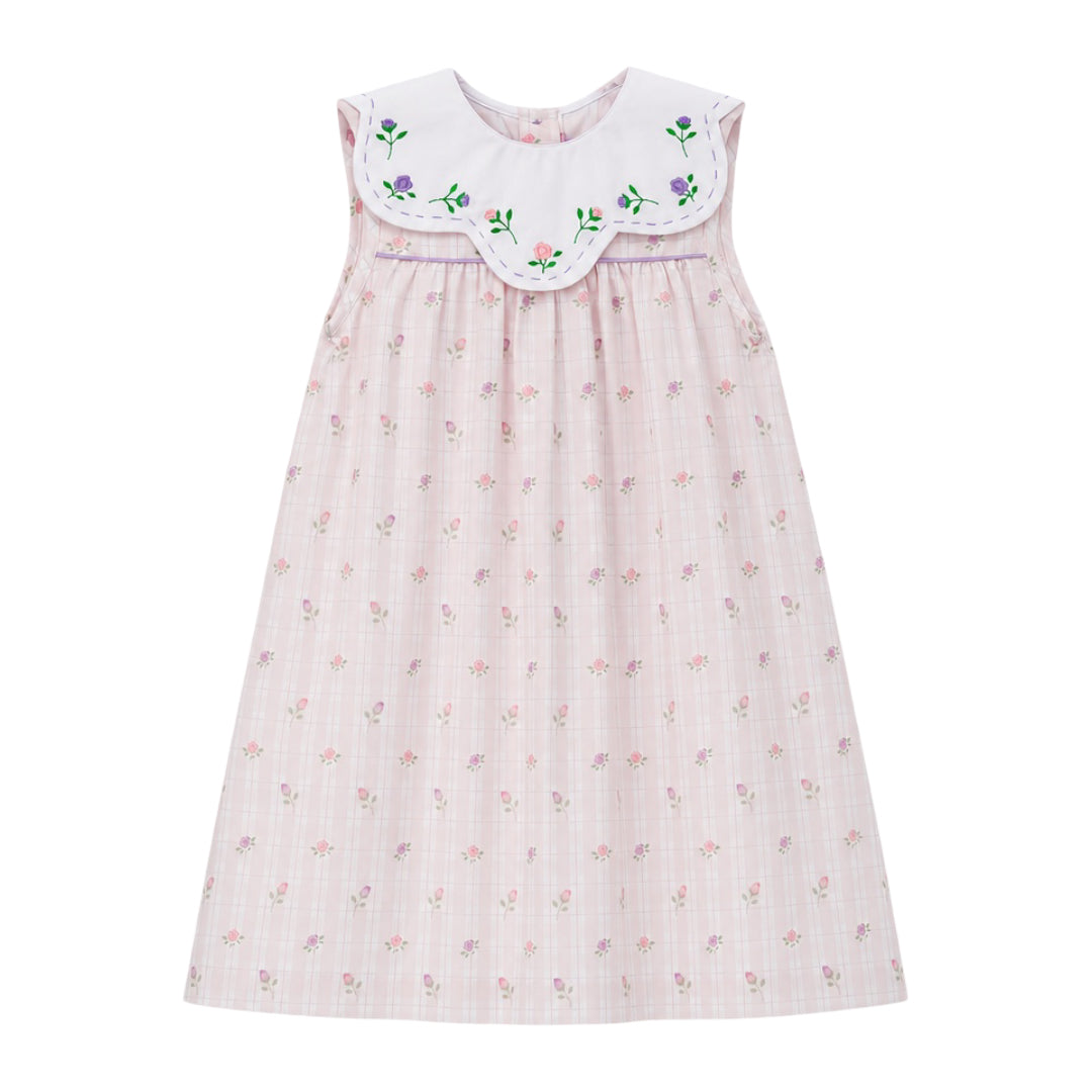 Gracie Dress, Plaid Petals