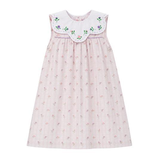 Gracie Dress, Plaid Petals