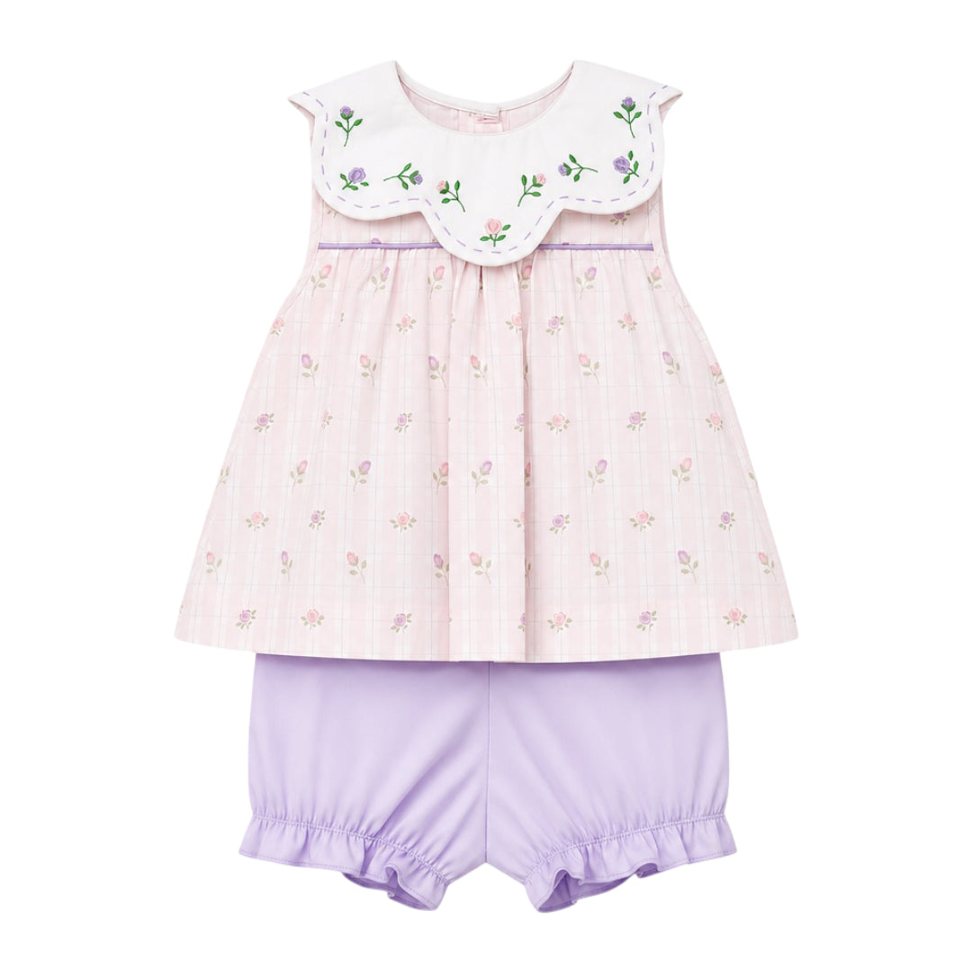 Gracie Bloomer Set, Plaid Petals