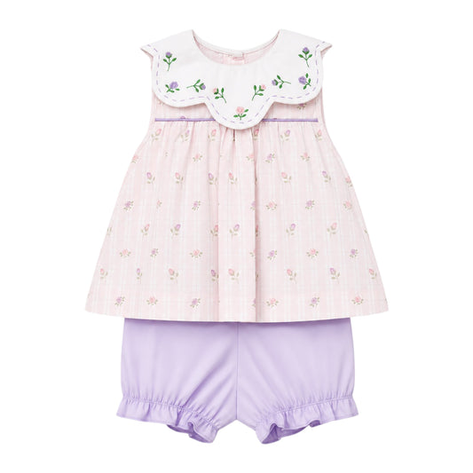 Gracie Bloomer Set, Plaid Petals