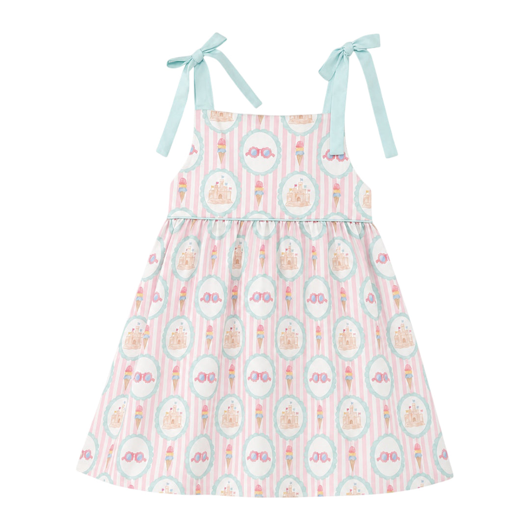 June Tie Top Dress, Sun Shades and Ice Cream