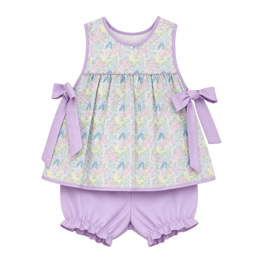 Annie Apron Bloomer Set, Lavender Blooms