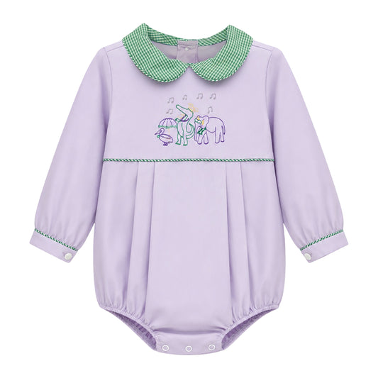 Henry Long Sleeve Bubble, Mardi Party Embroidery