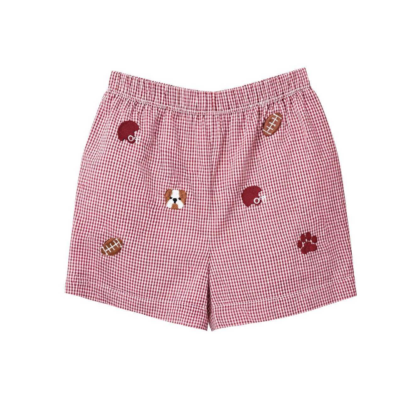 Stephen Pocket Short Set, All Over Embroidery Maroon Bulldogs