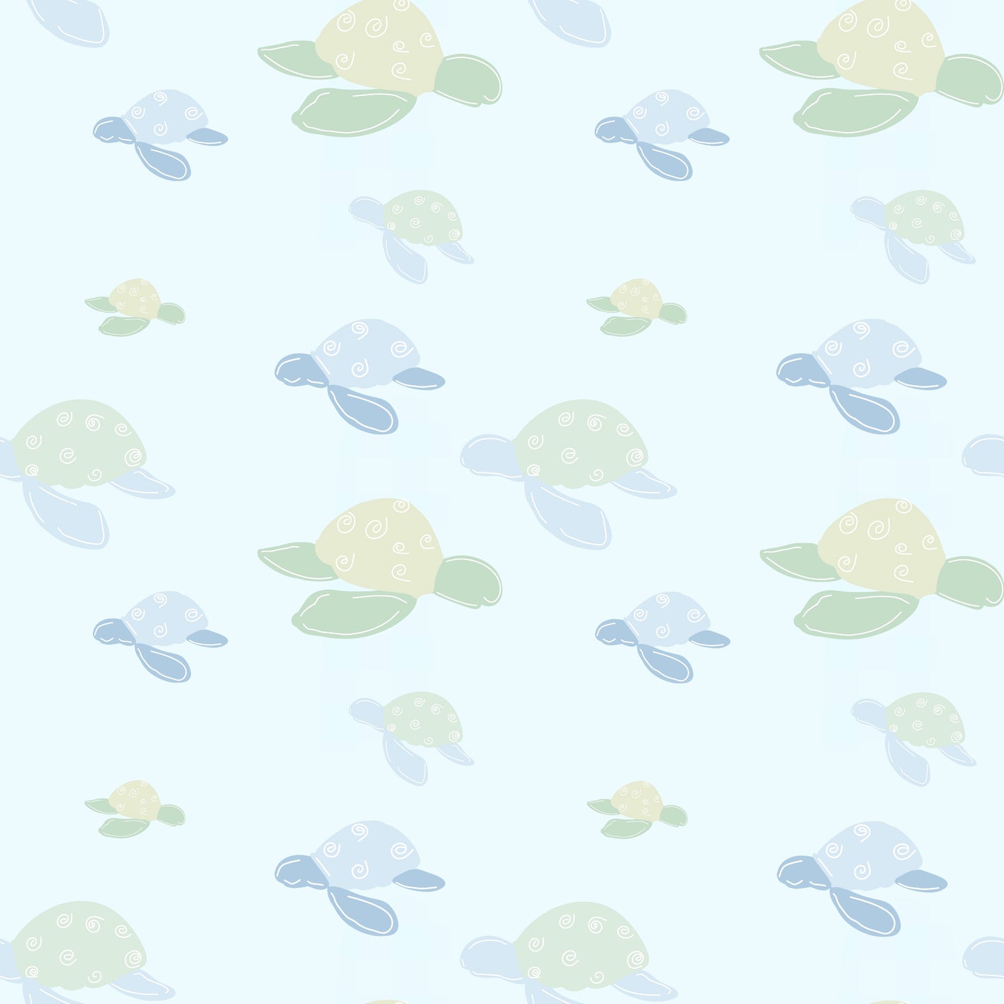 Ellis Diaper Set, Sea Turtles