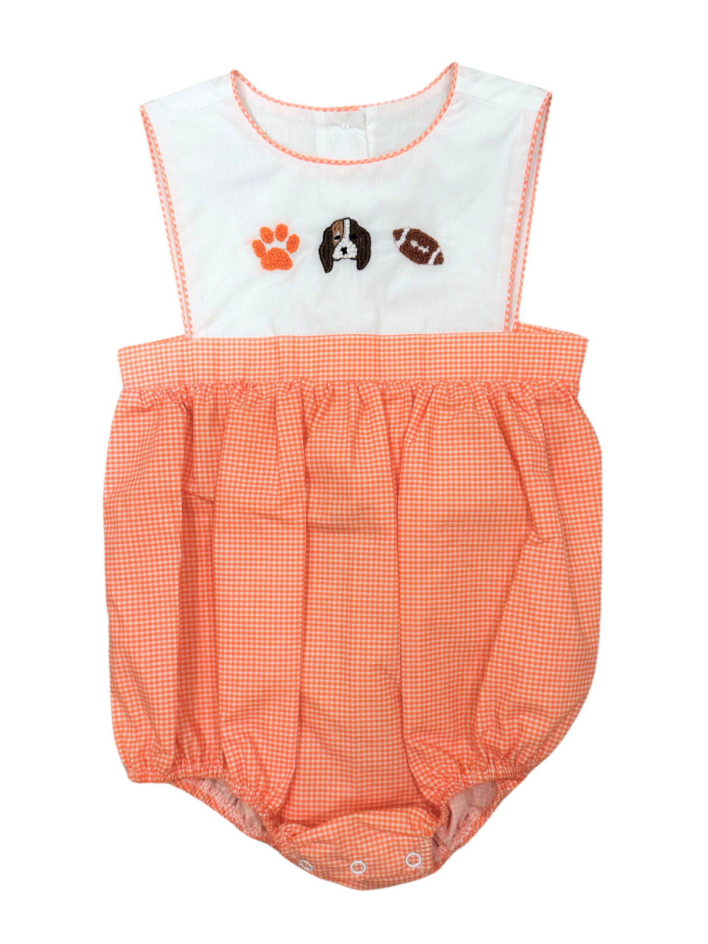 Orange Hound Dog French Knot Boys Bubble