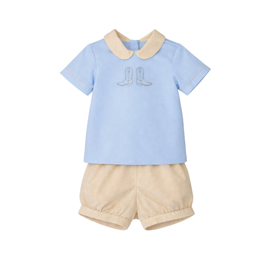 Peter Short Sleeve Banded Short Set, Boots