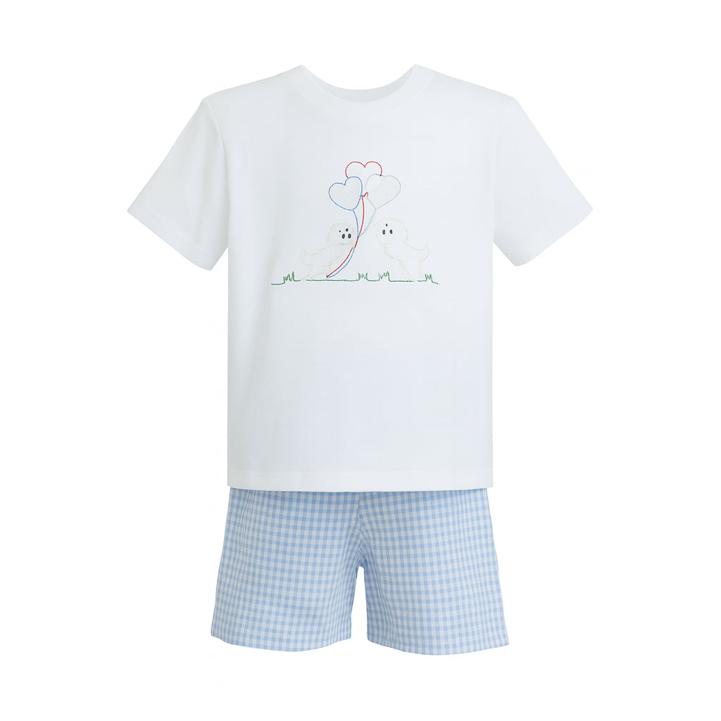 Tyler Puppy Play Hearts Short Set