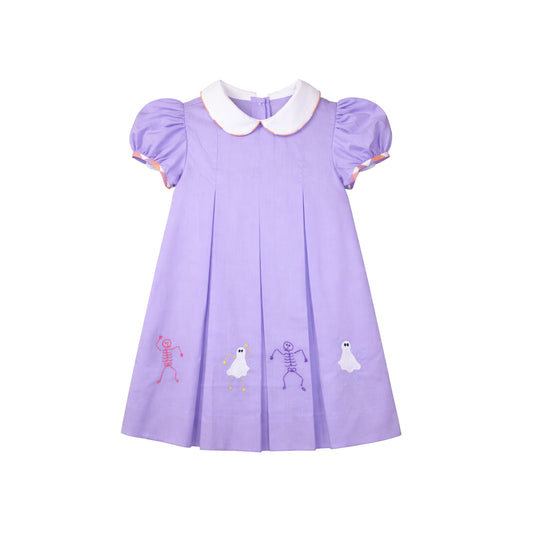 Bella Pleat Dress, Dancing Skeletons