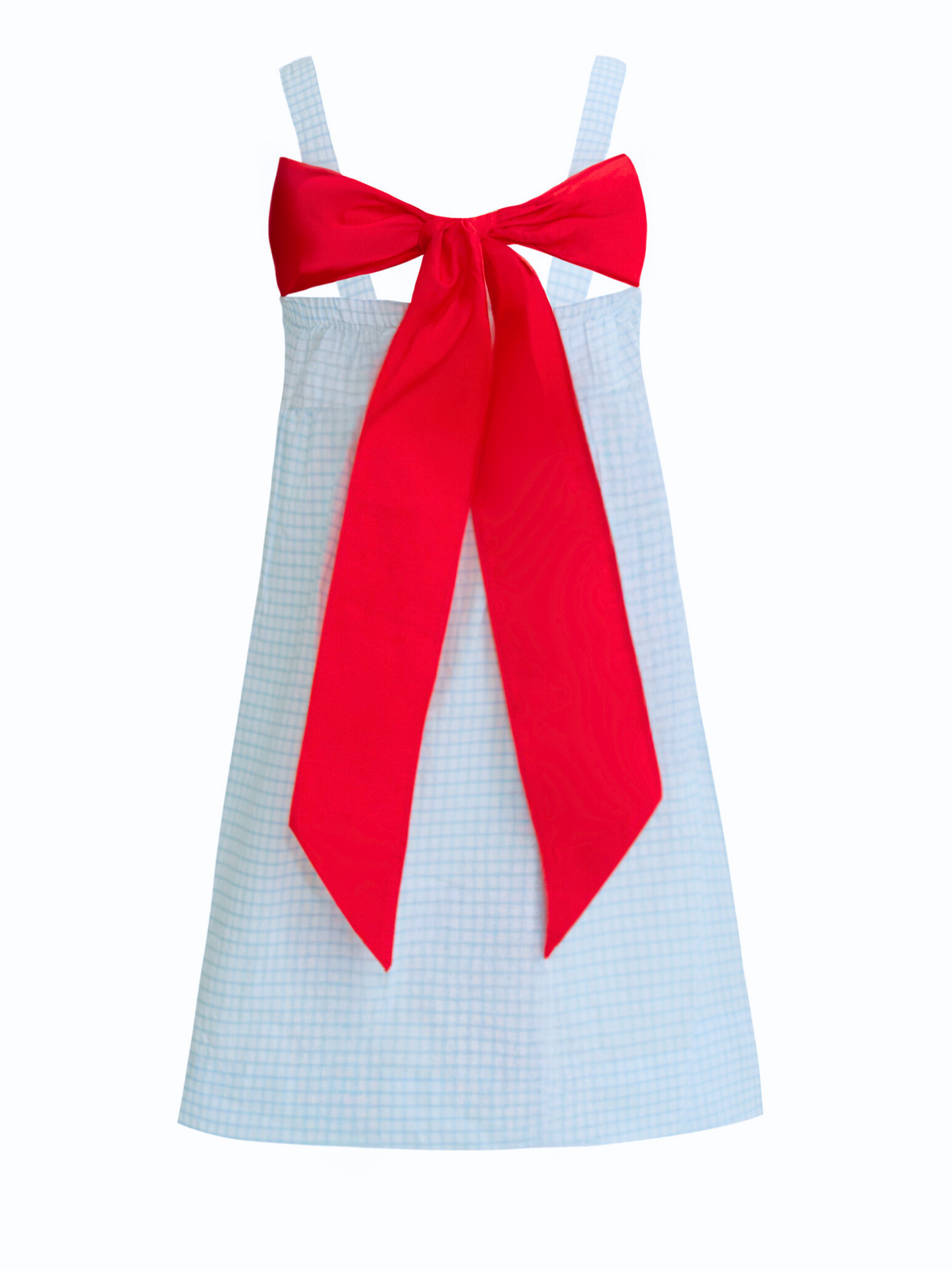 Jesse Blue Windowpane Seersucker Smocked Crawfish Dress