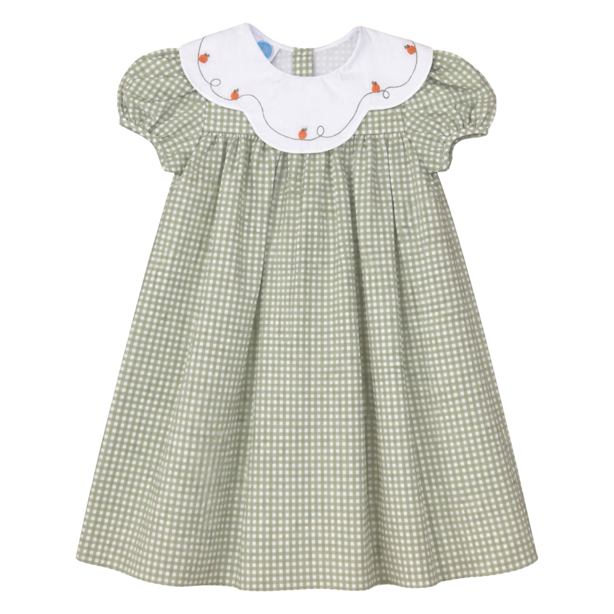 Charlotte Scallop Collar Dress, Sage Pumpkins