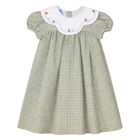 Charlotte Scallop Collar Dress, Sage Pumpkins